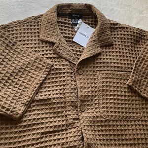 Forever 21 Textured Brown Shirt